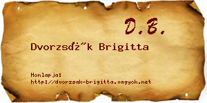 Dvorzsák Brigitta névjegykártya
