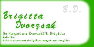 brigitta dvorzsak business card